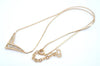 Authentic Christian Dior Rhinestone Gold Tone Chain Pendant Necklace CD 0501J