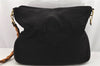 Authentic GUCCI Vintage Bamboo Shoulder Hand Bag Suede Leather Black Junk 0501K