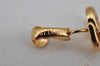 Authentic Christian Vintage Clip-On Dior Earrings Gold Plating CD 0502J