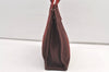 Authentic HERMES Vintage Fourre Tout PM Hand Tote Bag Canvas Wine Red 0502K