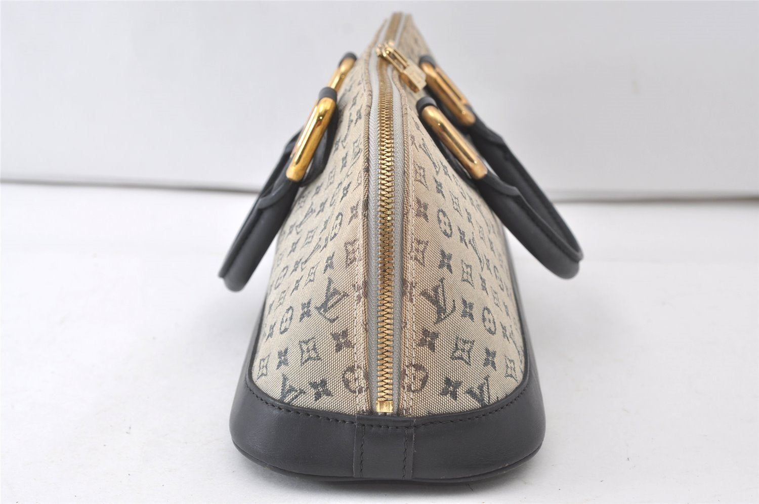 Authentic Louis Vuitton Monogram Mini Alma Ron Hand Bag Blue M92205 LV 0503J