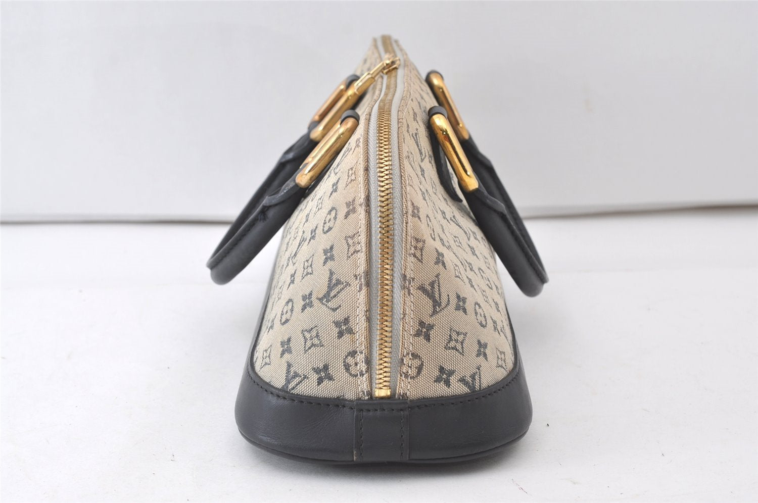 Authentic Louis Vuitton Monogram Mini Alma Ron Hand Bag Blue M92205 LV 0503J