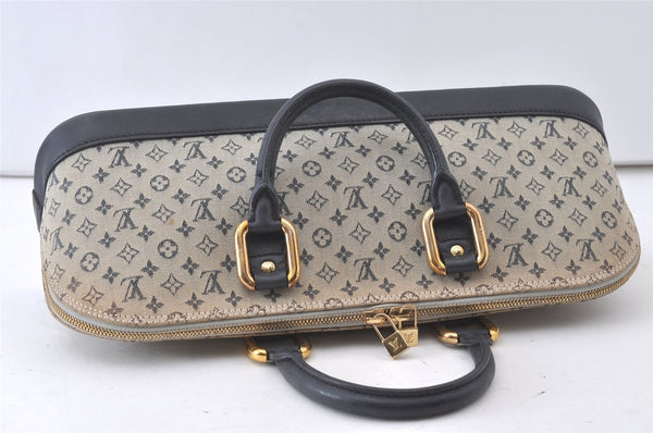 Authentic Louis Vuitton Monogram Mini Alma Ron Hand Bag Blue M92205 LV 0503J