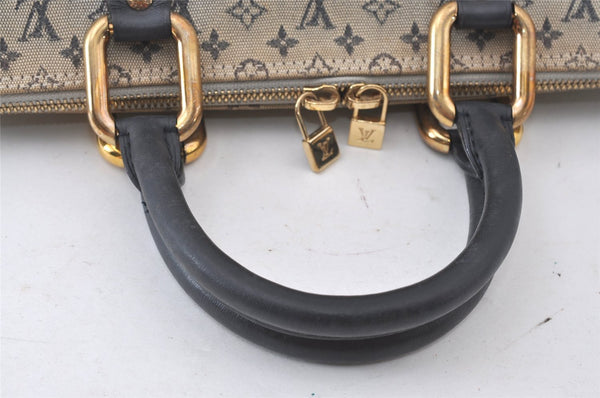 Authentic Louis Vuitton Monogram Mini Alma Ron Hand Bag Blue M92205 LV 0503J