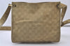 Authentic GUCCI Shoulder Cross Body Bag GG Canvas Leather 91762 Beige 0504J