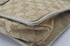 Authentic GUCCI Shoulder Cross Body Bag GG Canvas Leather 91762 Beige 0504J