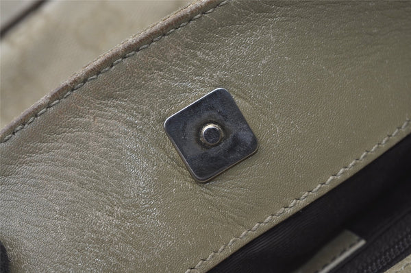 Authentic GUCCI Shoulder Cross Body Bag GG Canvas Leather 91762 Beige 0504J