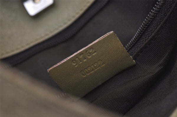 Authentic GUCCI Shoulder Cross Body Bag GG Canvas Leather 91762 Beige 0504J