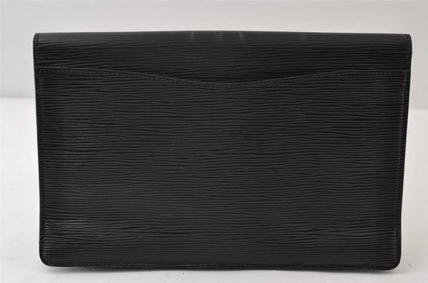 Authentic Louis Vuitton Epi Montaigne 27 Clutch Hand Bag Black M52652 LV 0505J