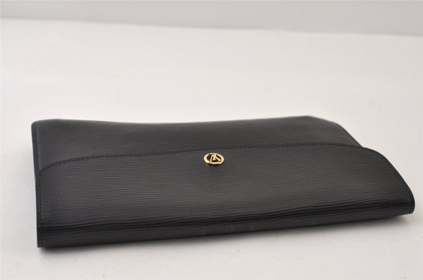 Authentic Louis Vuitton Epi Montaigne 27 Clutch Hand Bag Black M52652 LV 0505J