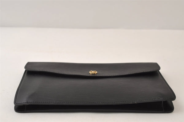 Authentic Louis Vuitton Epi Montaigne 27 Clutch Hand Bag Black M52652 LV 0505J
