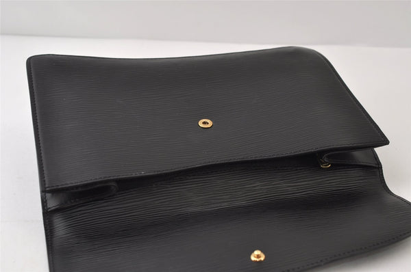 Authentic Louis Vuitton Epi Montaigne 27 Clutch Hand Bag Black M52652 LV 0505J