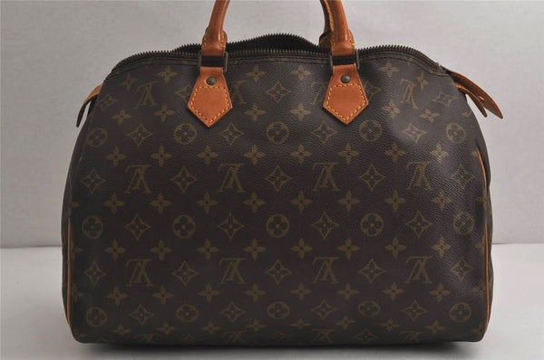 Authentic Louis Vuitton Monogram Speedy 35 Hand Boston Bag M41524 LV Junk 0505K