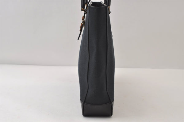 Authentic GUCCI Vintage Shoulder Tote Bag Canvas Leather 0021109 Black 0506J