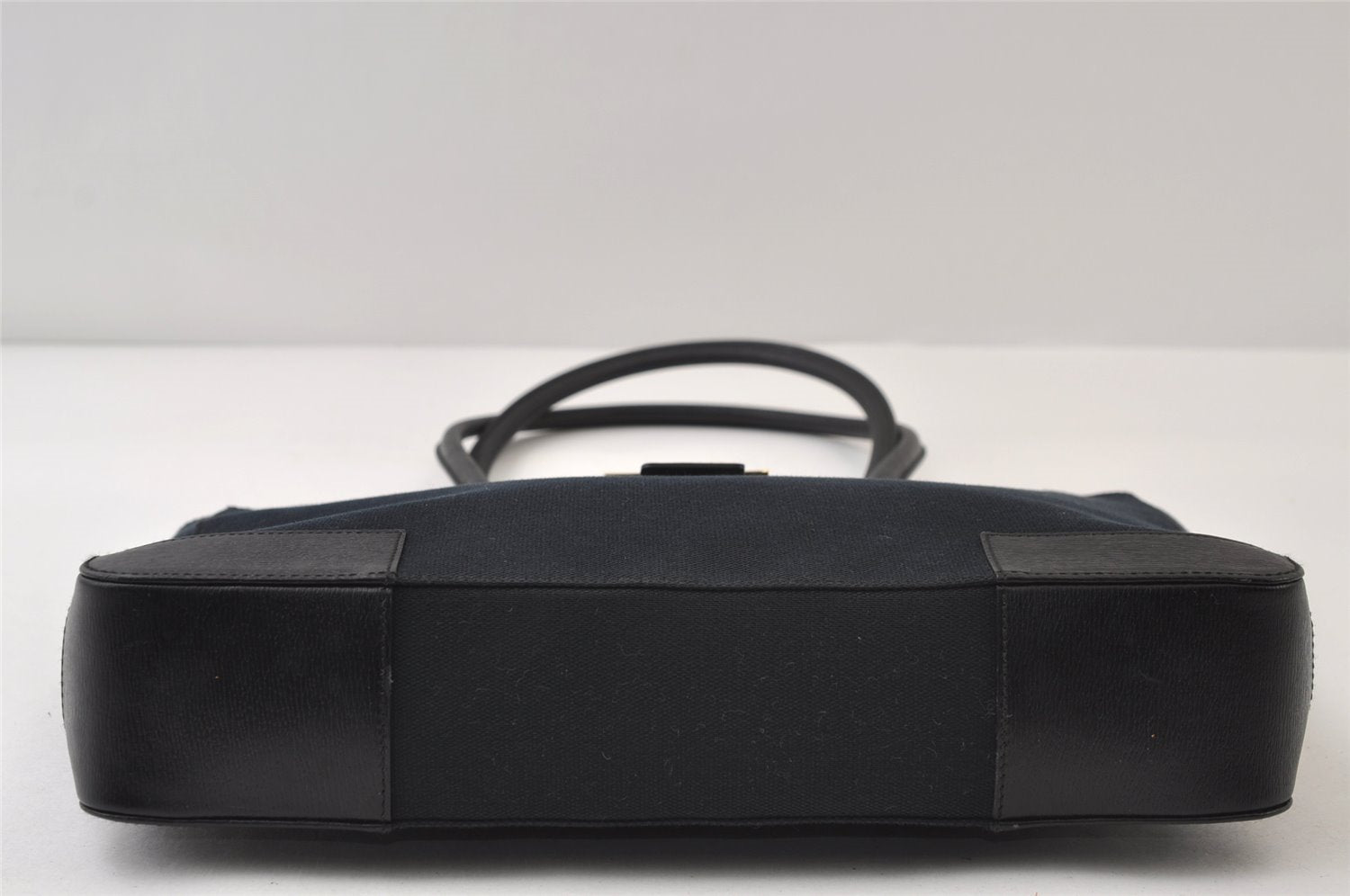 Authentic GUCCI Vintage Shoulder Tote Bag Canvas Leather 0021109 Black 0506J