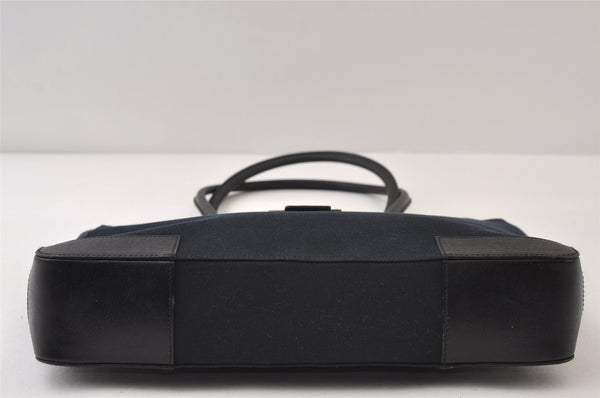 Authentic GUCCI Vintage Shoulder Tote Bag Canvas Leather 0021109 Black 0506J