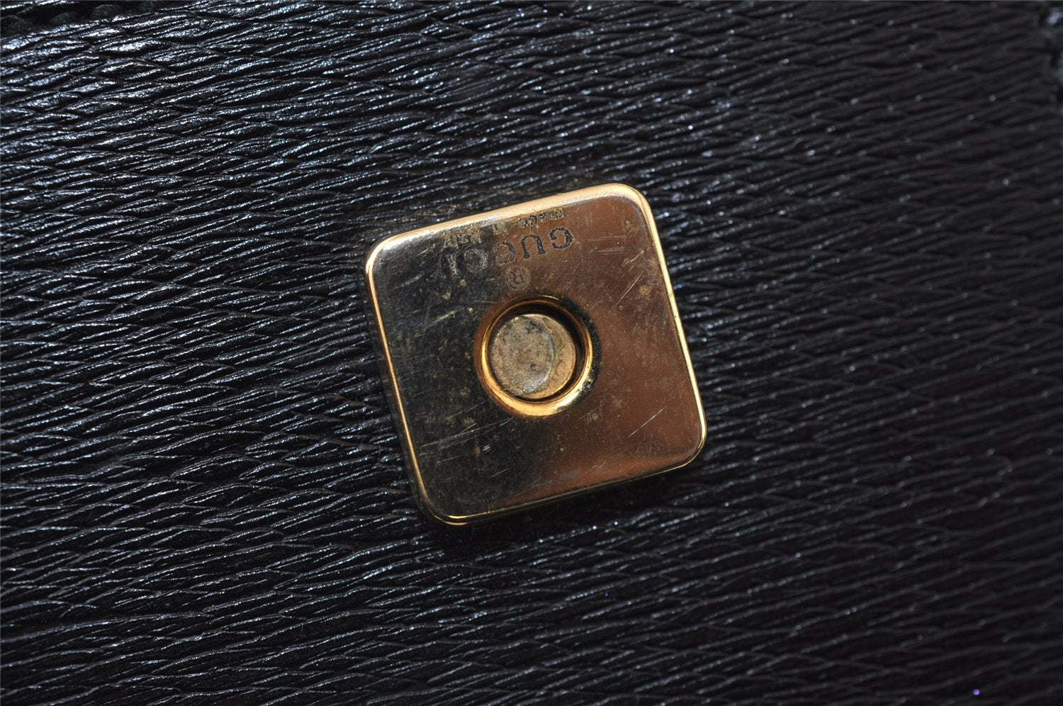 Authentic GUCCI Vintage Shoulder Tote Bag Canvas Leather 0021109 Black 0506J