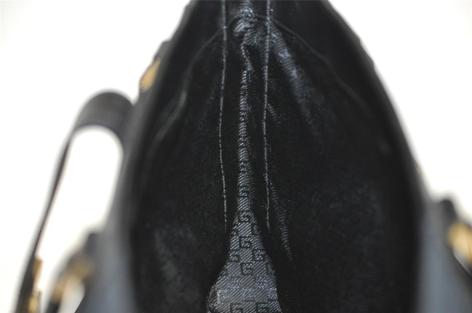 Authentic GUCCI Vintage Shoulder Tote Bag Canvas Leather 0021109 Black 0506J