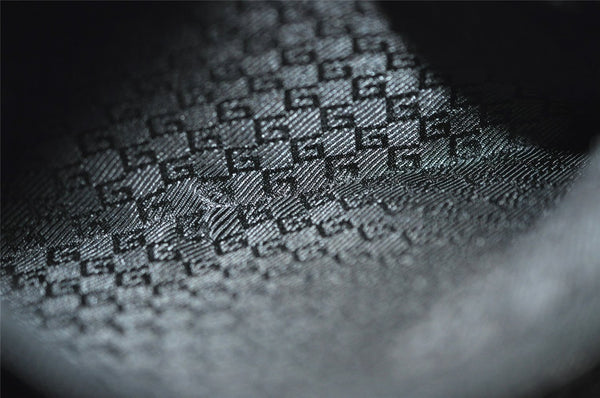 Authentic GUCCI Vintage Shoulder Tote Bag Canvas Leather 0021109 Black 0506J