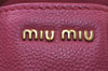 Authentic MIU MIU Leather 2Way Shoulder Hand Bag Purse Pink 0508J