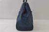 Authentic MIU MIU Vintage Leather 2Way Shoulder Tote Bag Blue 0509J