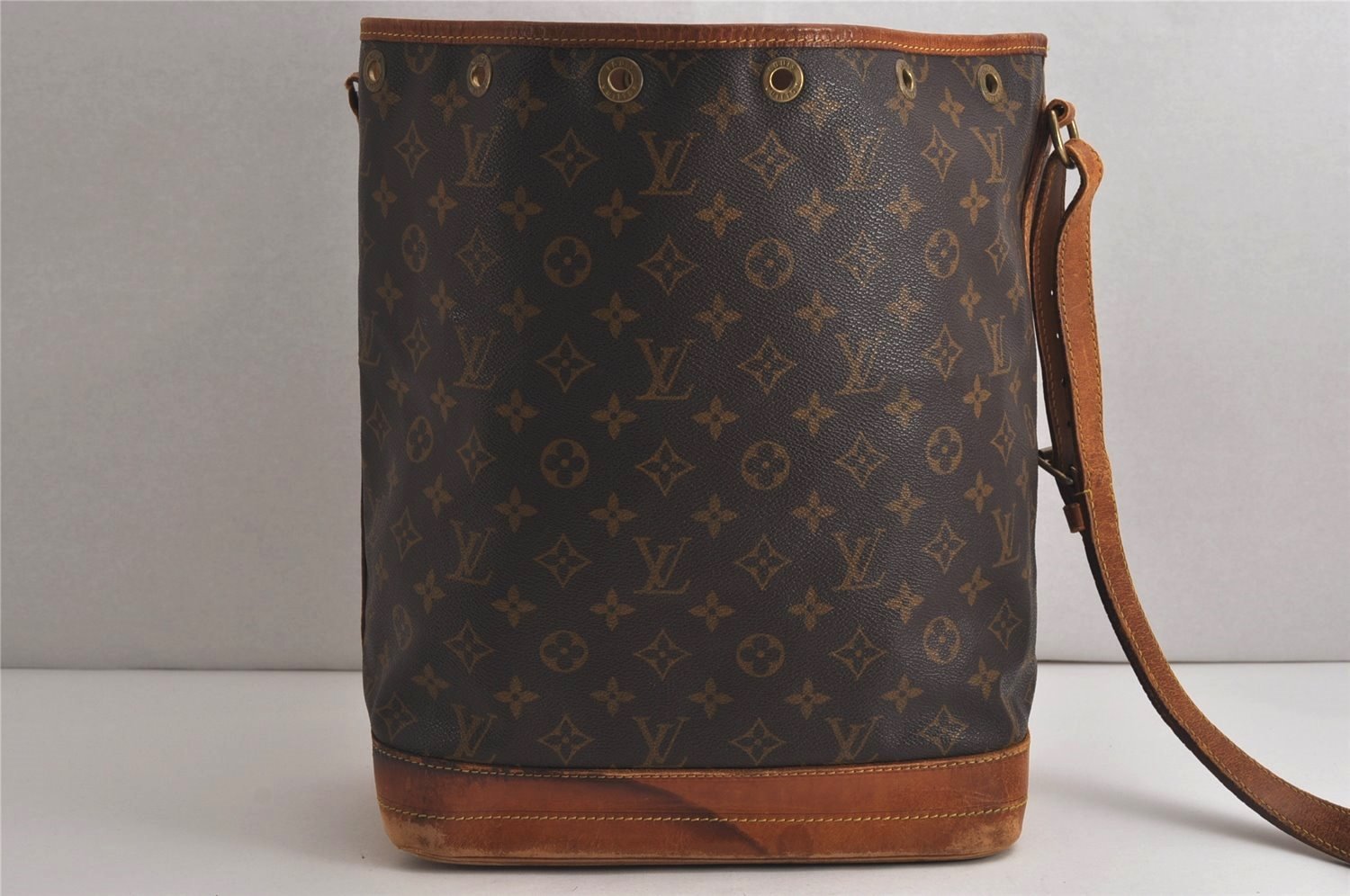 Authentic Louis Vuitton Monogram Noe Shoulder Drawstring Bag M42224 Junk 0509K