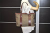 Authentic FENDI Vintage Zucchino Shoulder Tote Bag Canvas Leather Brown 0511J