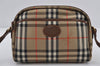 Authentic BURBERRY Nova Check Shoulder Cross Body Bag Canvas Leather Beige 0512J