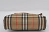 Authentic BURBERRY Nova Check Shoulder Cross Body Bag Canvas Leather Beige 0512J