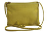 Authentic CELINE TRIO Shoulder Cross Body Clutch Bag Purse Leather Yellow 0512K