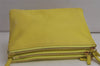 Authentic CELINE TRIO Shoulder Cross Body Clutch Bag Purse Leather Yellow 0512K