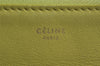 Authentic CELINE TRIO Shoulder Cross Body Clutch Bag Purse Leather Yellow 0512K