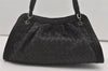 Authentic BOTTEGA VENETA Intrecciato Punching Leather Shoulder Bag Black 0514J