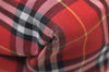 Authentic BURBERRY Check Shoulder Tote Bag Purse Nylon Leather Red 0515H