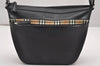 Authentic Burberrys Vintage Leather Shoulder Hand Bag Purse Black 0515J