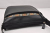 Authentic Burberrys Vintage Leather Shoulder Hand Bag Purse Black 0515J