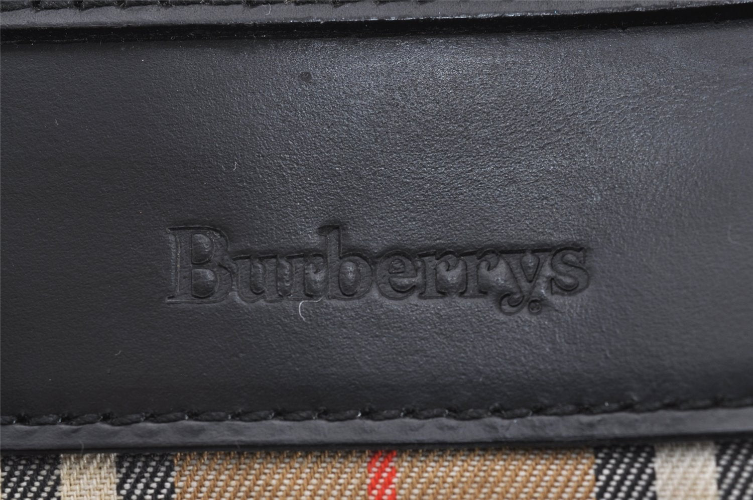 Authentic Burberrys Vintage Leather Shoulder Hand Bag Purse Black 0515J