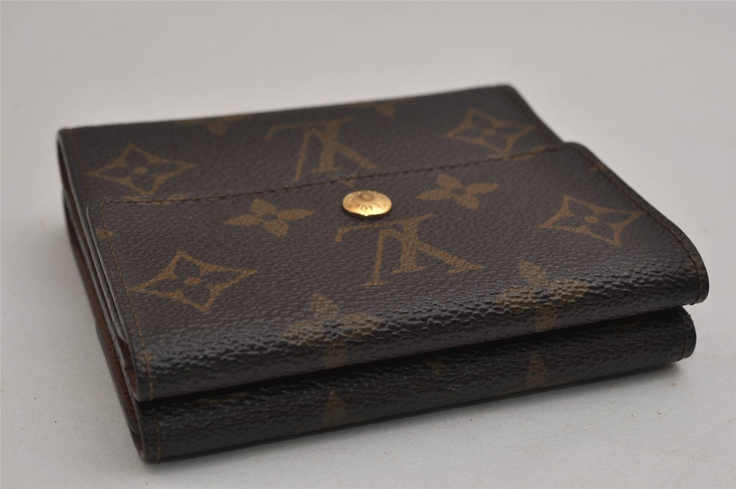 Authentic Louis Vuitton Monogram M61652 Porte Monnaie Billet Carte Credit 0515K