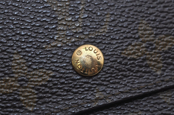 Authentic Louis Vuitton Monogram M61652 Porte Monnaie Billet Carte Credit 0515K