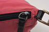 Authentic PRADA Nylon Tessuto Leather Shoulder Bag Purse Pink Black 0516J