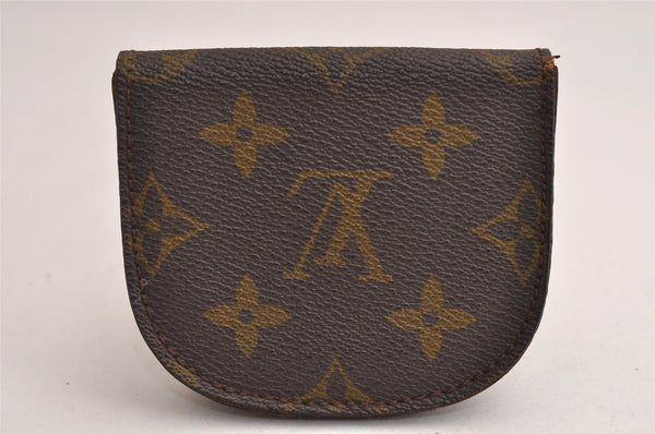 Auth Louis Vuitton Monogram Porte Monnaie Gousset Coin Purse Old Model 0516K