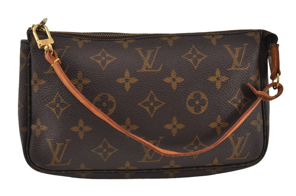 Authentic Louis Vuitton Monogram Pochette Accessoires Pouch M51980 LV 0517J