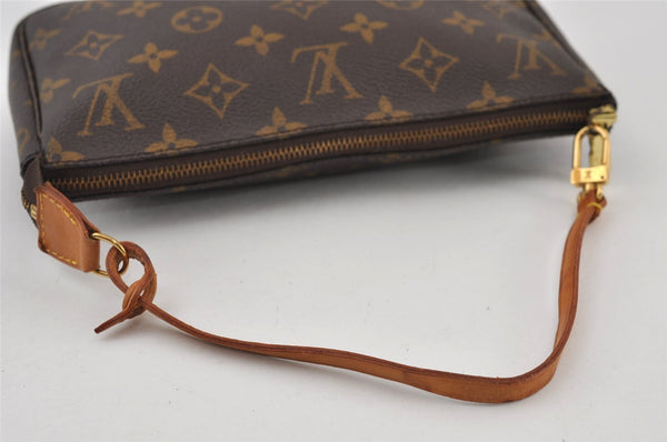 Authentic Louis Vuitton Monogram Pochette Accessoires Pouch M51980 LV 0517J