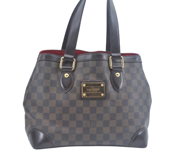 Authentic Louis Vuitton Damier Hampstead PM Shoulder Tote Bag N51205 LV 0517K