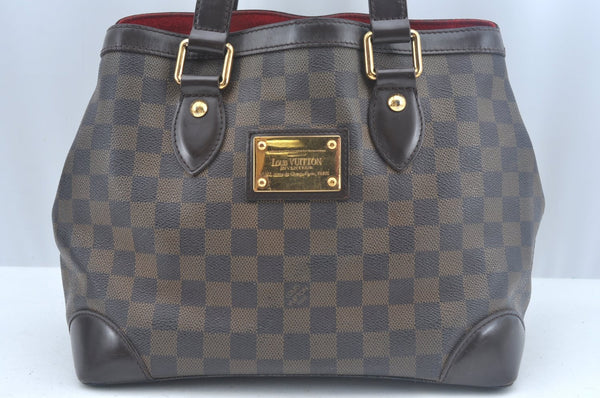 Authentic Louis Vuitton Damier Hampstead PM Shoulder Tote Bag N51205 LV 0517K