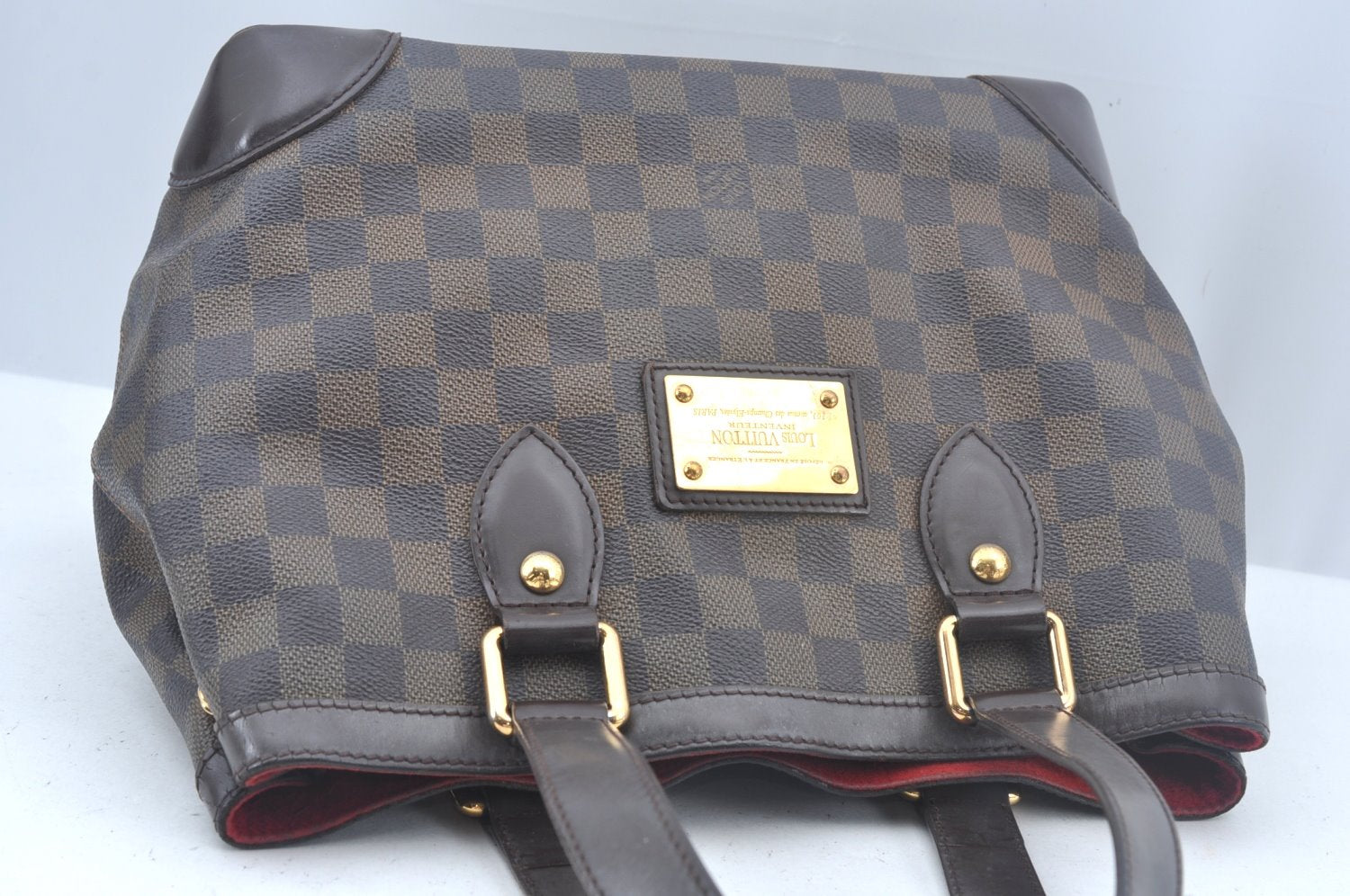 Authentic Louis Vuitton Damier Hampstead PM Shoulder Tote Bag N51205 LV 0517K