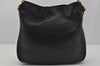 Authentic GUCCI Vintage Bamboo 2Way Shoulder Hand Bag Leather Black Junk 0518J