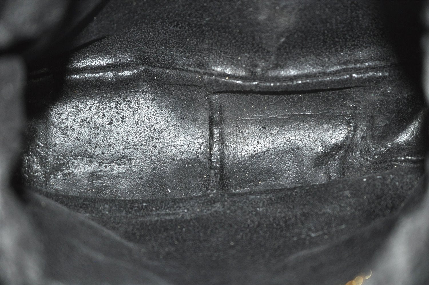 Authentic GUCCI Vintage Bamboo 2Way Shoulder Hand Bag Leather Black Junk 0518J