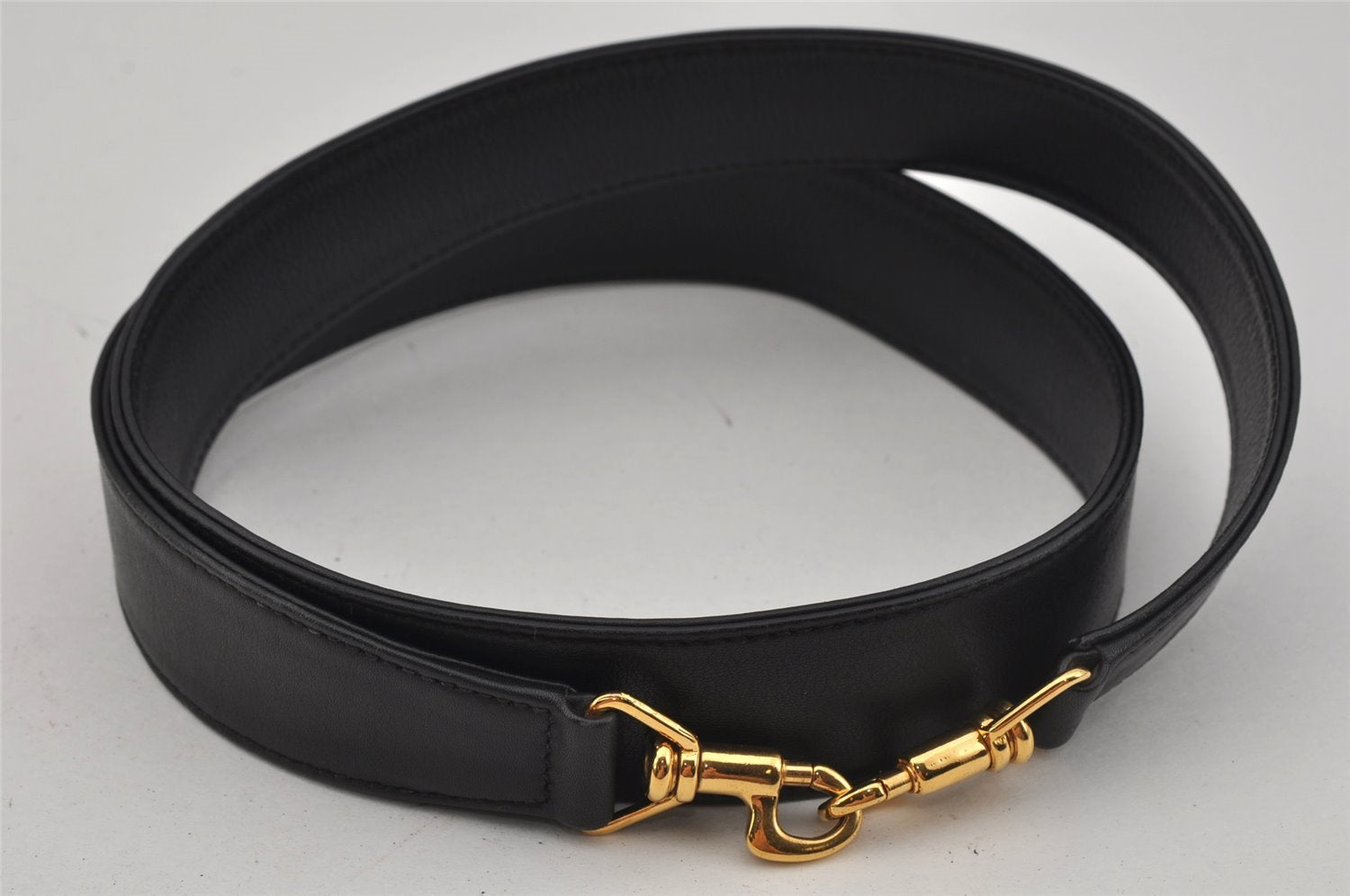 Authentic GUCCI Vintage Bamboo 2Way Shoulder Hand Bag Leather Black Junk 0518J