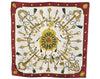 Authentic HERMES Carre 90 Scarf "LES CLES" Silk Bordeaux Red 0518K